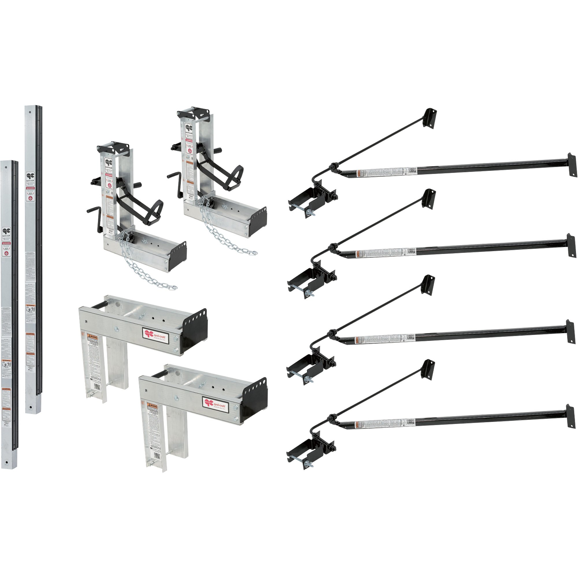 Qual-Craft Aluminum Pump Jack Scaffolding System Starter Kit — 24Ft., Model# 3015
